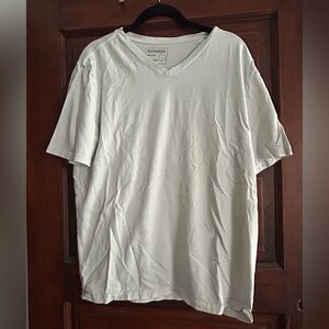 Express Men's White V-Neck Shirt